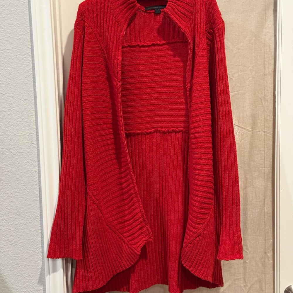 NWOT Katherine Barclay Red Cardigan Sweater Never‎ Worn